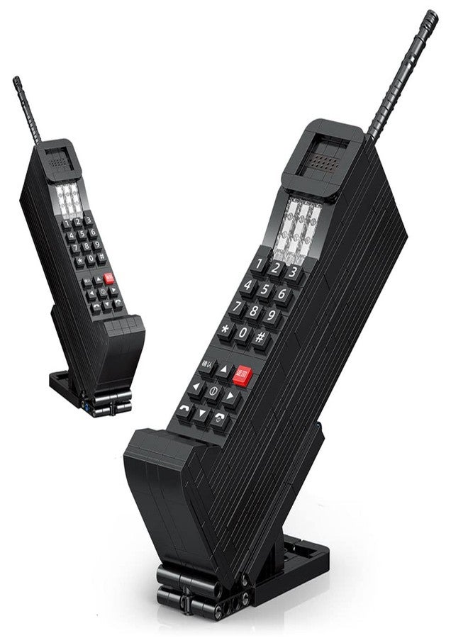 ENHANA Vintage Telephone Mobile Phone Building Blocks with Mobile Phone Holder,Has Collectible Value,The Best Gift for 6+Children, Teenagers, and Adults,489PCS - Image 1